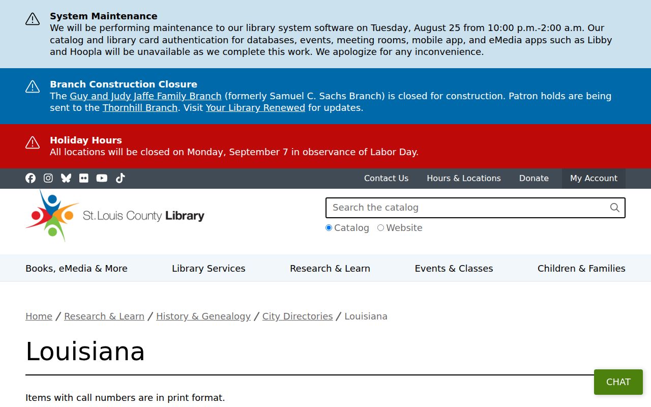 Lafayette city directory microfilm holdings