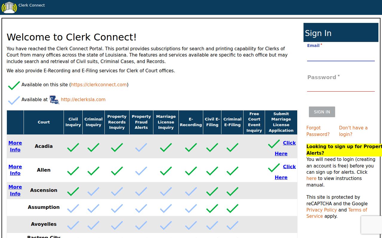 Lafayette resident lookup ClerkConnect court login